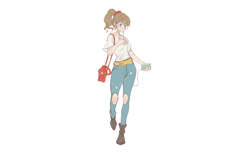 高质量人物插画-少女漫画贴纸