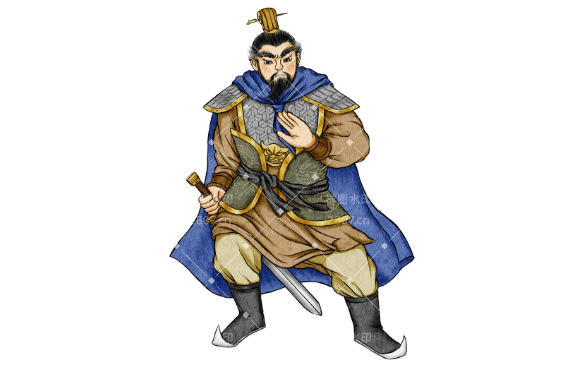 质量人物插画-水墨中国风-曹操