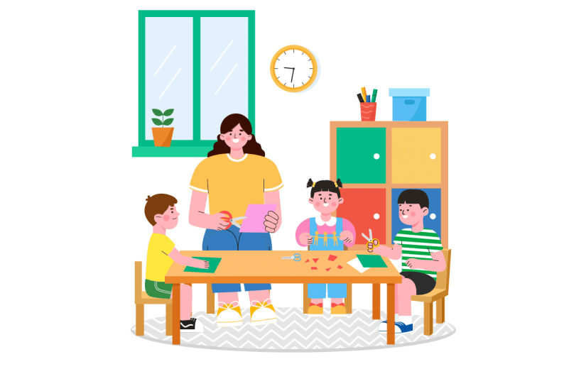 手绘-扁平风公共服务套系-做手工