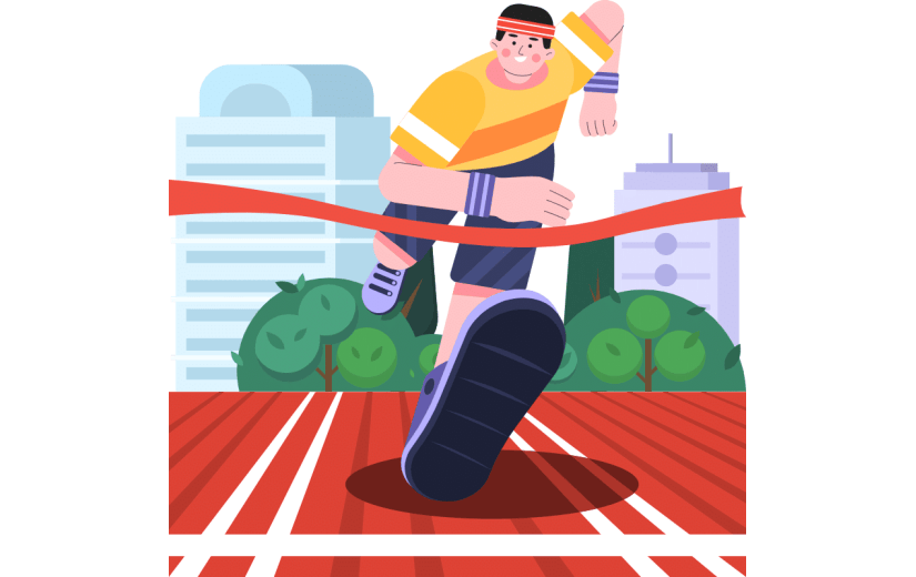 手绘-体育运动扁平插画SVG-运动会
