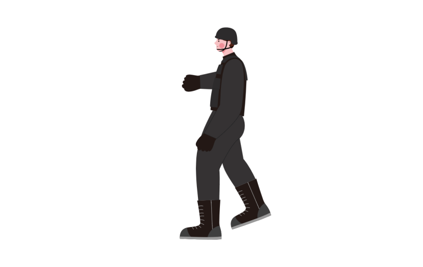 矢量风-职业形象插画-特警