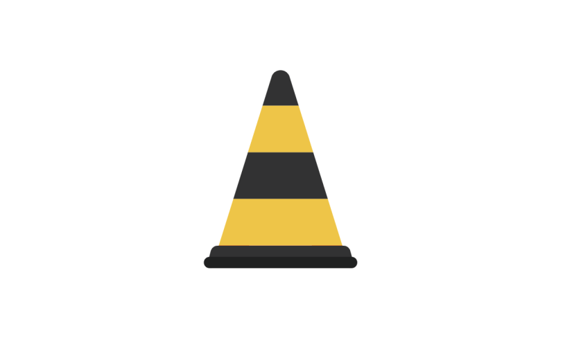 矢量风-扁平素材-路障