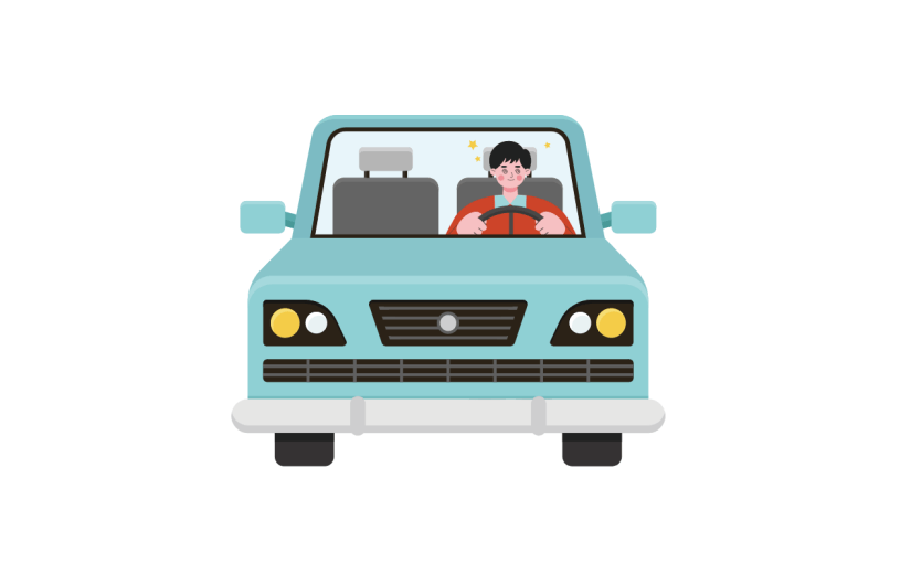 矢量风-扁平素材-汽车
