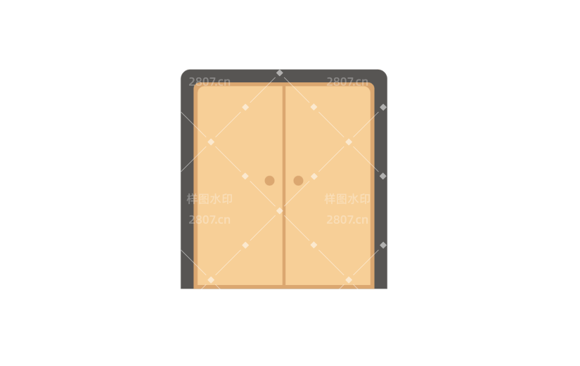 矢量风-扁平风手绘-门