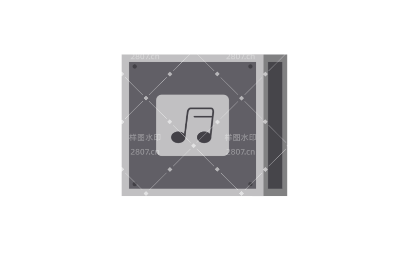 矢量风-扁平风手绘-音箱