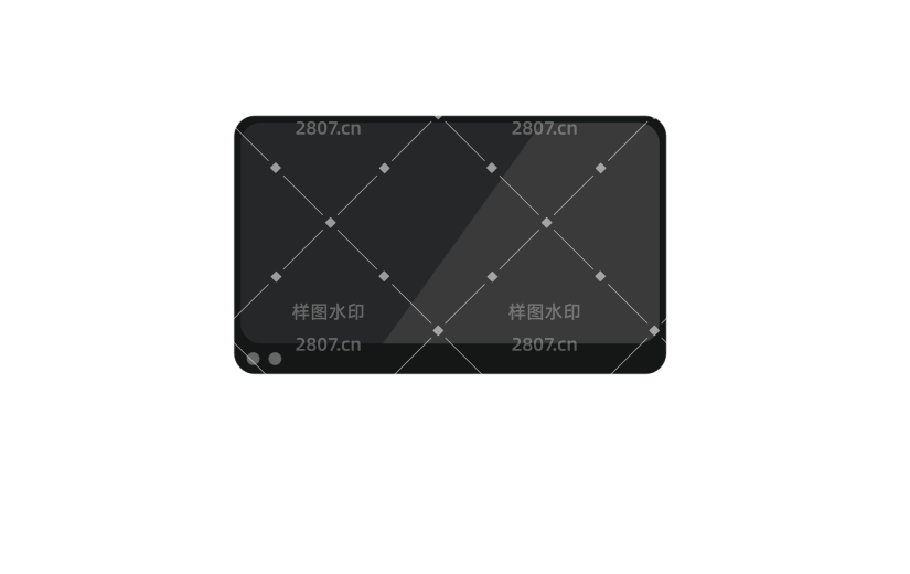 矢量风-扁平家用电器-电视