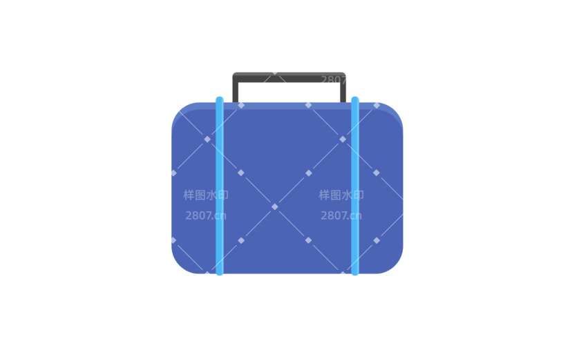 矢量风-扁平生活用品-手提包