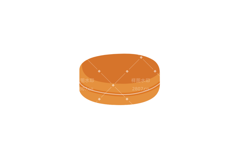 矢量风-扁平生活用品-坐垫