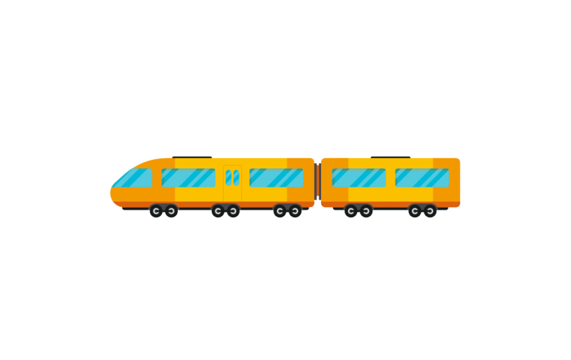 扁平套系-交通工具-动车