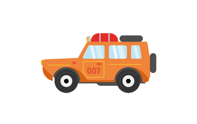 扁平套系-交通工具-汽车