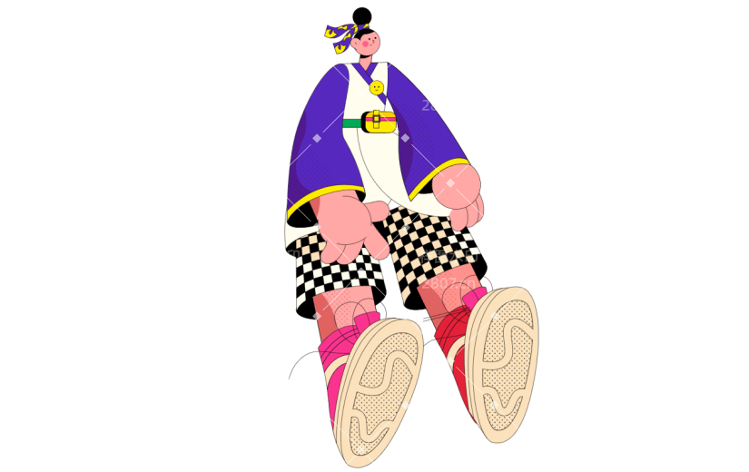 扁平-孟菲斯风七夕人物-SVG-男人