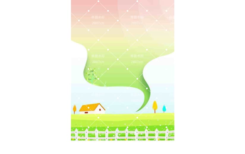 绿色插画自然主题背景