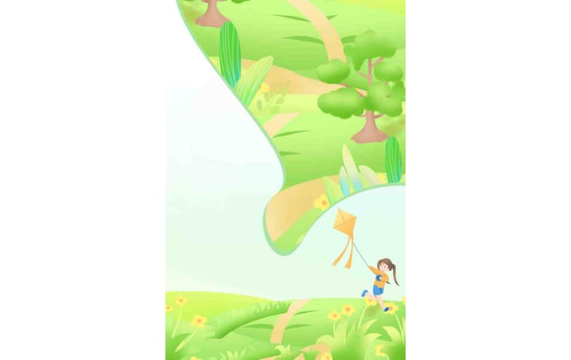 卡通插画自然主题背景