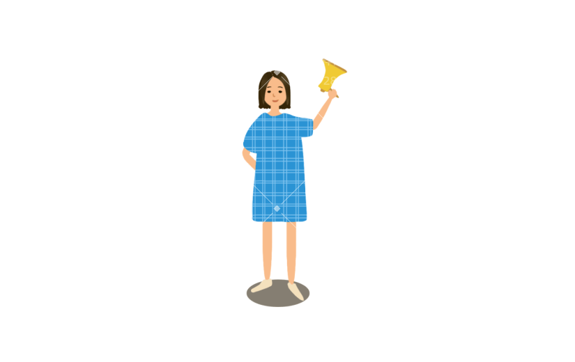 手拿喇叭的职场女性公司年会