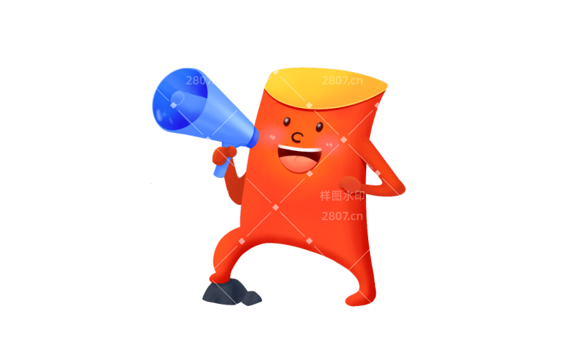 元素手绘趣味红包喇叭喊话