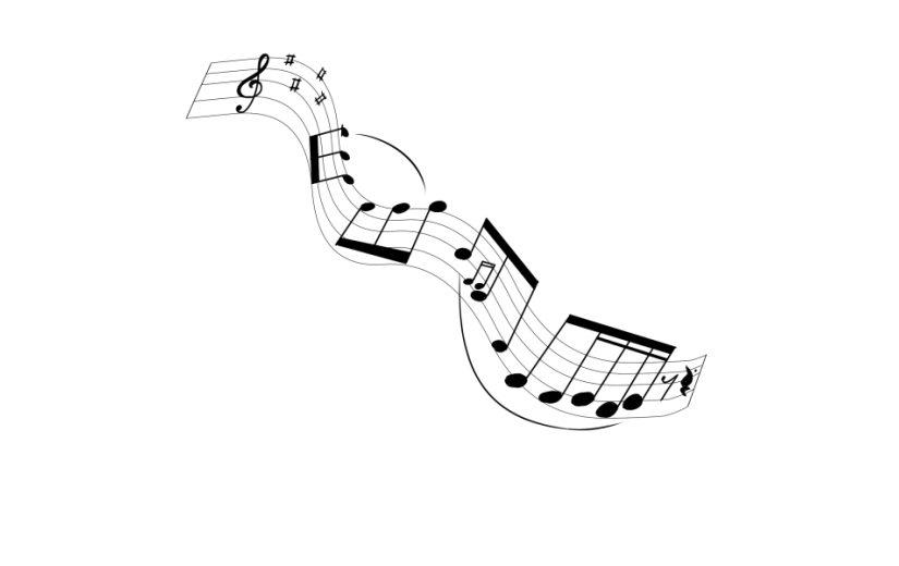 手绘音符乐符插画元素