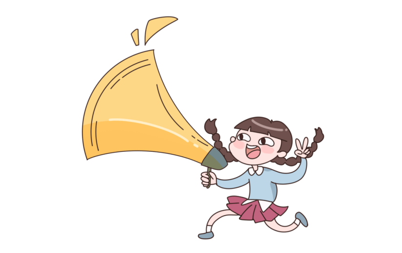 元素放假通知喇叭少女