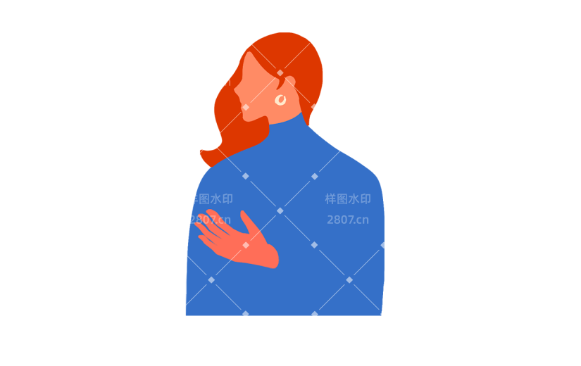 卡通女生元素
