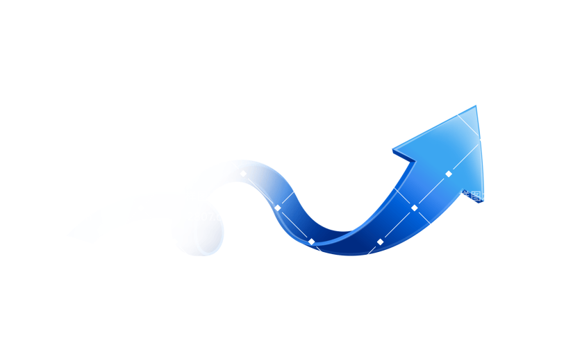 蓝色向上箭头PSD素材