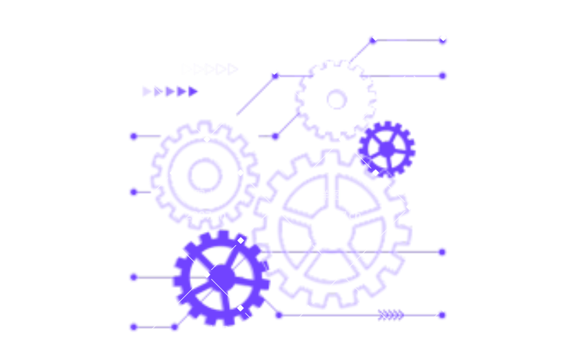 蓝色科技齿轮元素