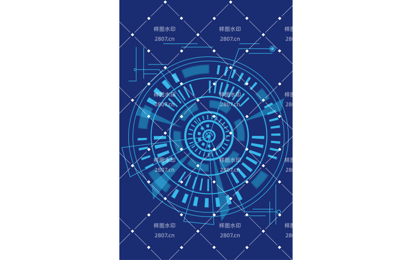 商务蓝色科技元素