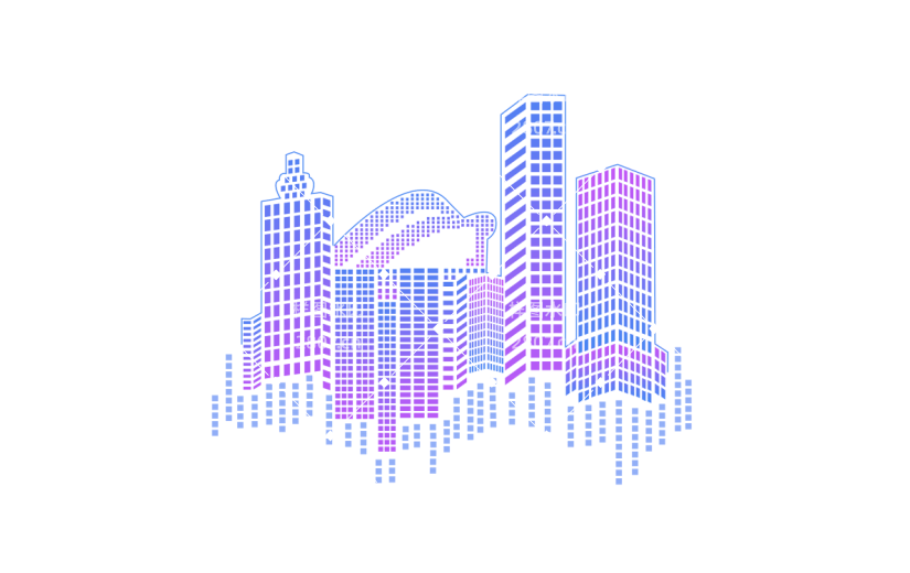 山东淄博建筑科技粒子地标