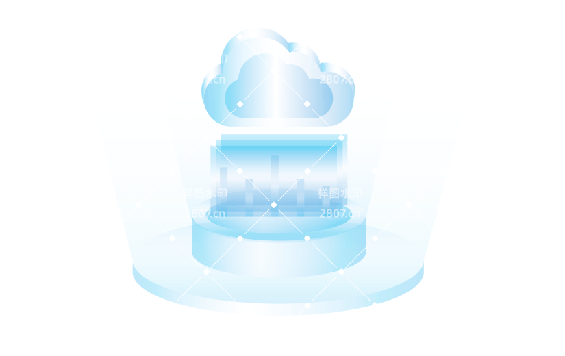 科技云透明毛玻璃元素