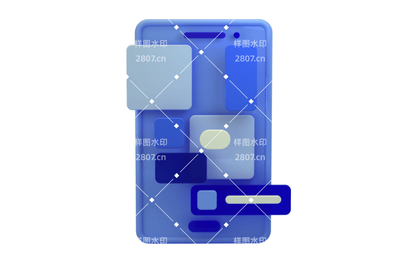 c4d立体手机毛玻璃质感