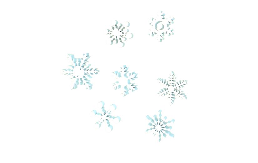 元素C4D立体雪花