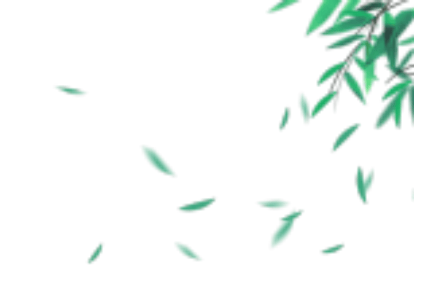 绿色装饰植物树叶漂浮元素