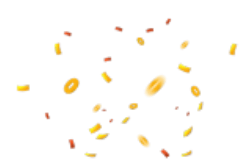 撒钱装饰金色渐变卡通元素