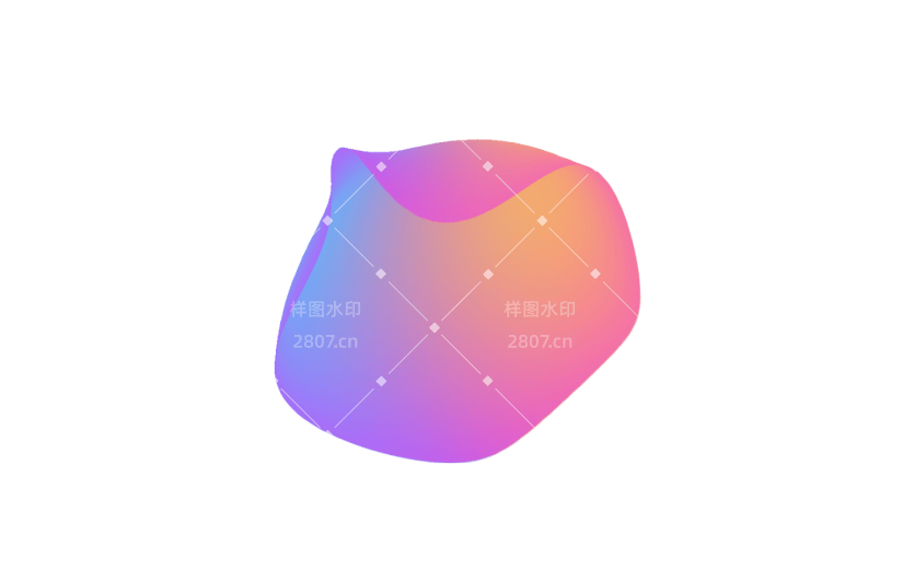 素材漂浮流体渐变插画元素