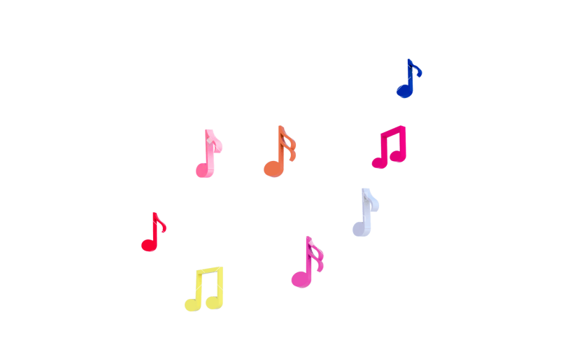 元素C4D立体彩色音符