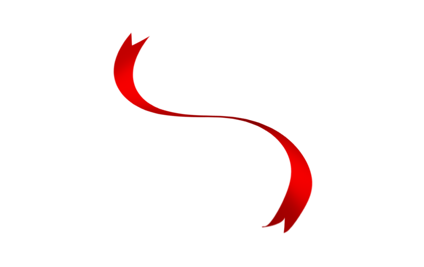 元素卡通手绘红色渐变丝绸装饰元素