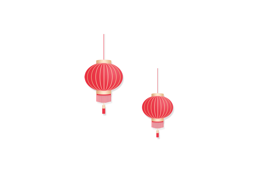 喜庆灯笼新年元素
