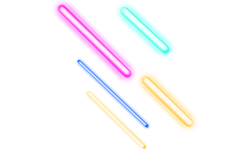 元素霓虹装饰漂浮线条