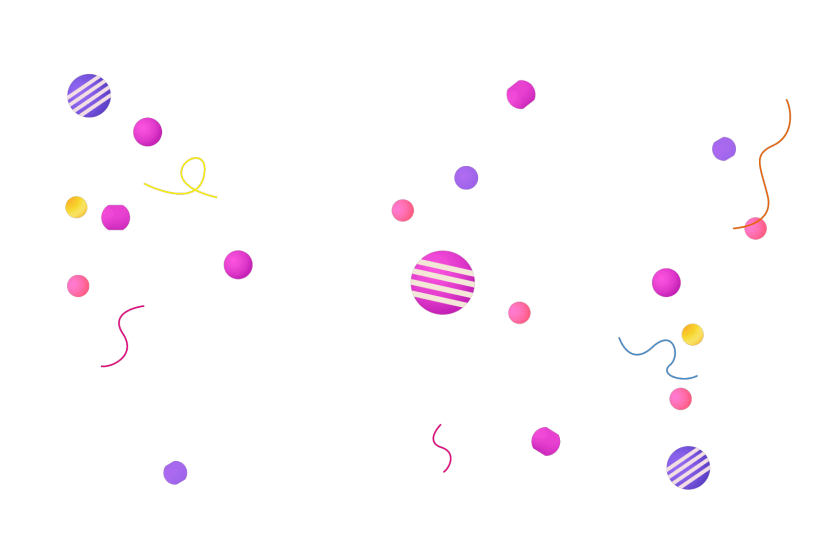 彩色漂浮装饰电商元素