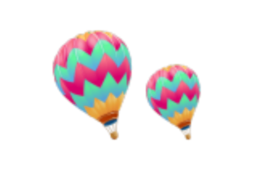 彩虹色气球设计元素