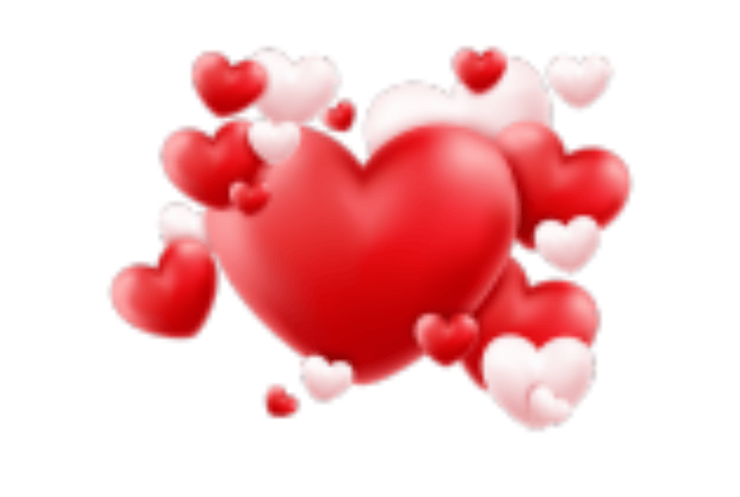 红色爱心气球PSD素材