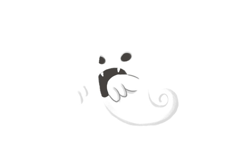 元素手绘风格万圣节鬼魂