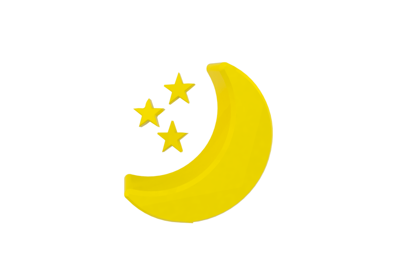 元素C4D立体星星月亮