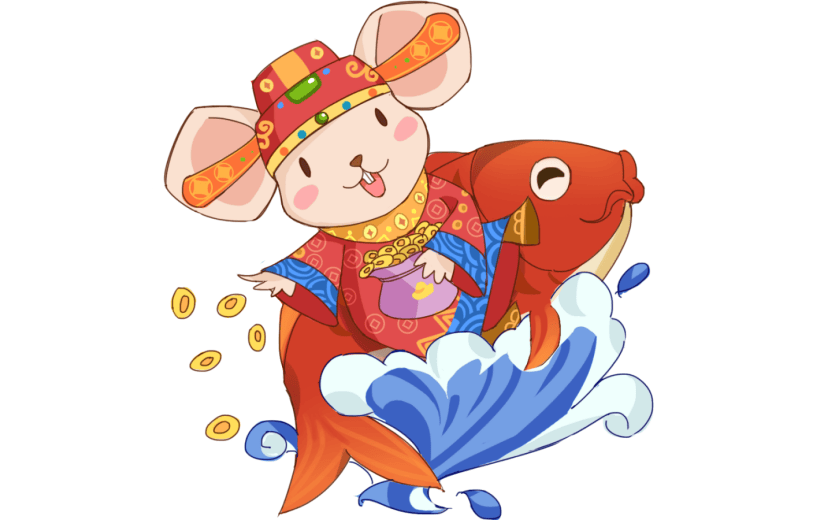 鼠年财神 卡通