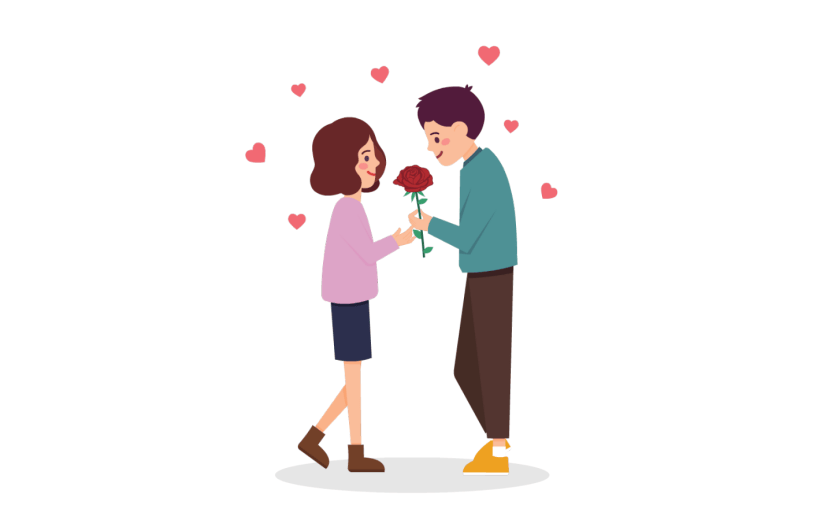 gif元素情侣约会恋爱元素