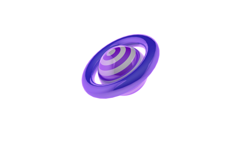 元素C4D立体紫色星球