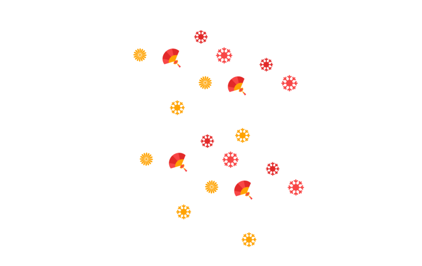 元素节日漂浮喜欢插画元素