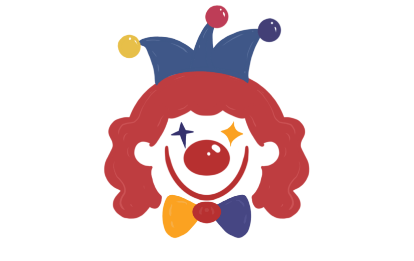 元素 卡通 漫画 素材 愚人节 扁平 简约 红色 小丑 头部