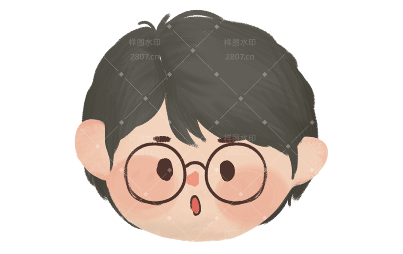 小红书挡脸涂鸦头像贴纸套装