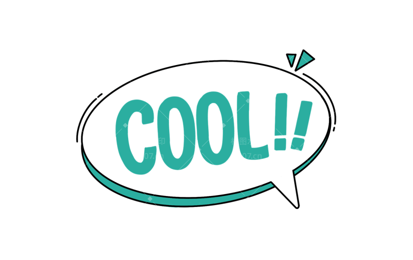 小红书热门爆炸框网络语cool贴纸