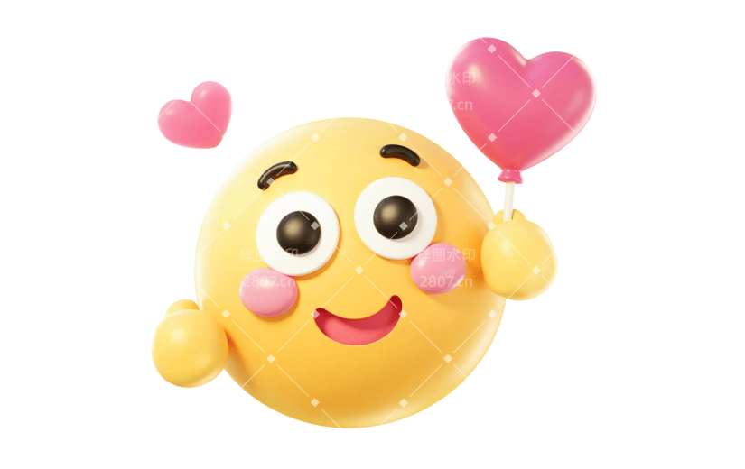 常规装饰系列3D可爱emoji表情贴纸