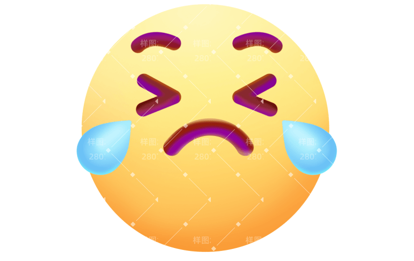 小红书表情包遮脸emoji大哭可爱风元素贴纸